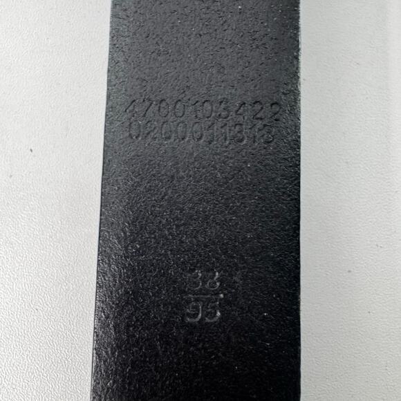 Vtg Polo Ralph Lauren Leather Belt Black Size 38 Silver Black - Picture 7 of 8